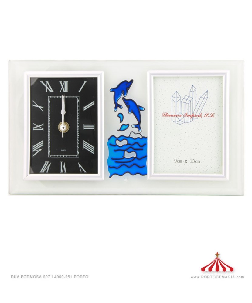 Dolphin Photo Frame Clock