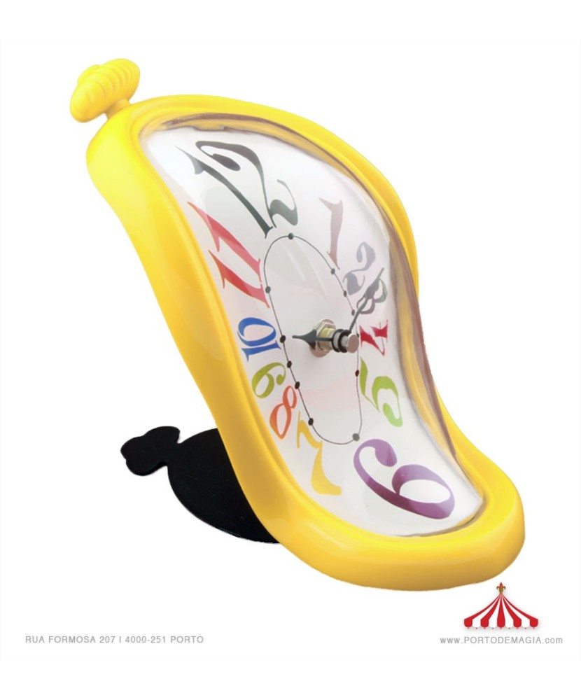 Yellow Dali Clock - Table / Wall