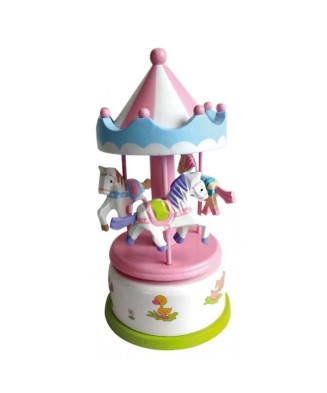 Pink and White Carousel