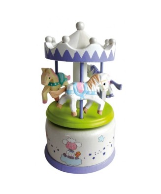 Carrousel blanco y lila