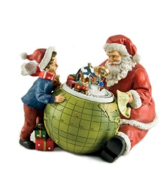 Pai Natal Com Globo Terrestre
