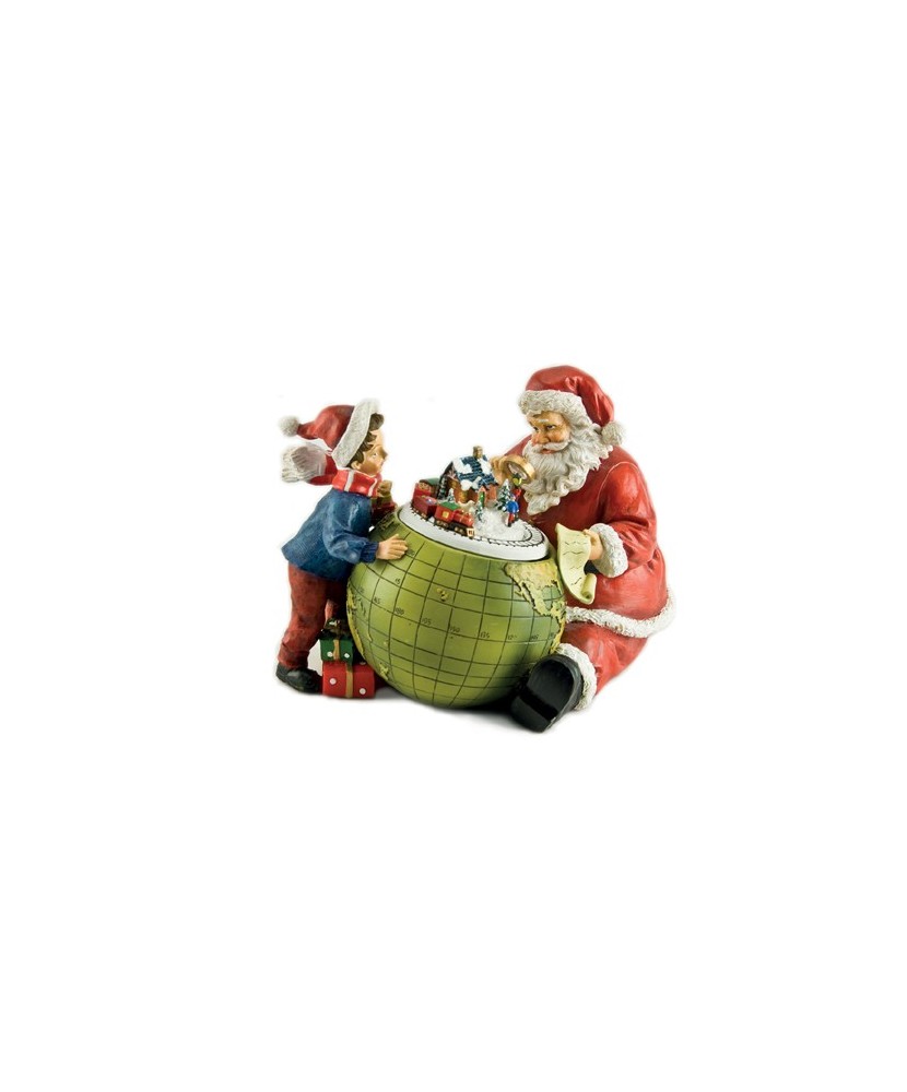 Pai Natal Com Globo Terrestre