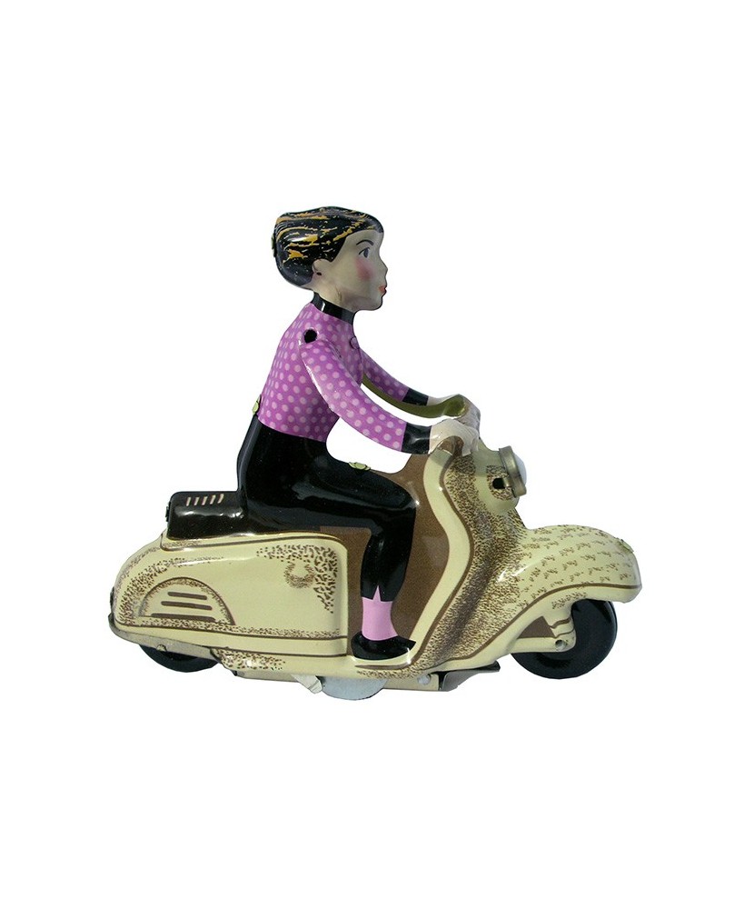 Chica en Scooter Marfil