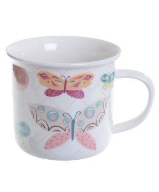 Taza de Esmalte con Mariposas