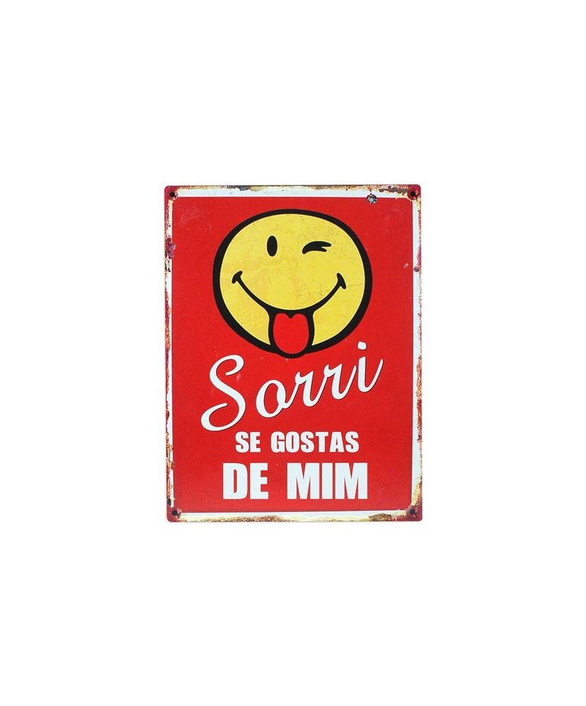 Placa SONRÍE SI TE GUSTO