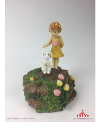 Girl with Dog Snow Globe