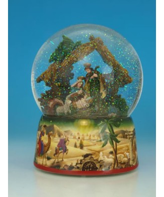 Large Nativity Snow Globe