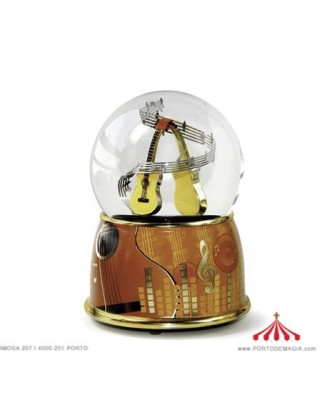 Guitar Snow Globe - Music Box