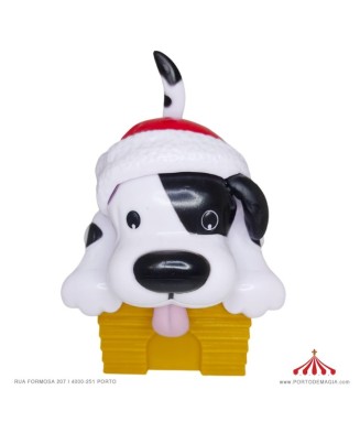 Solar Powered Dog in Santa Hat