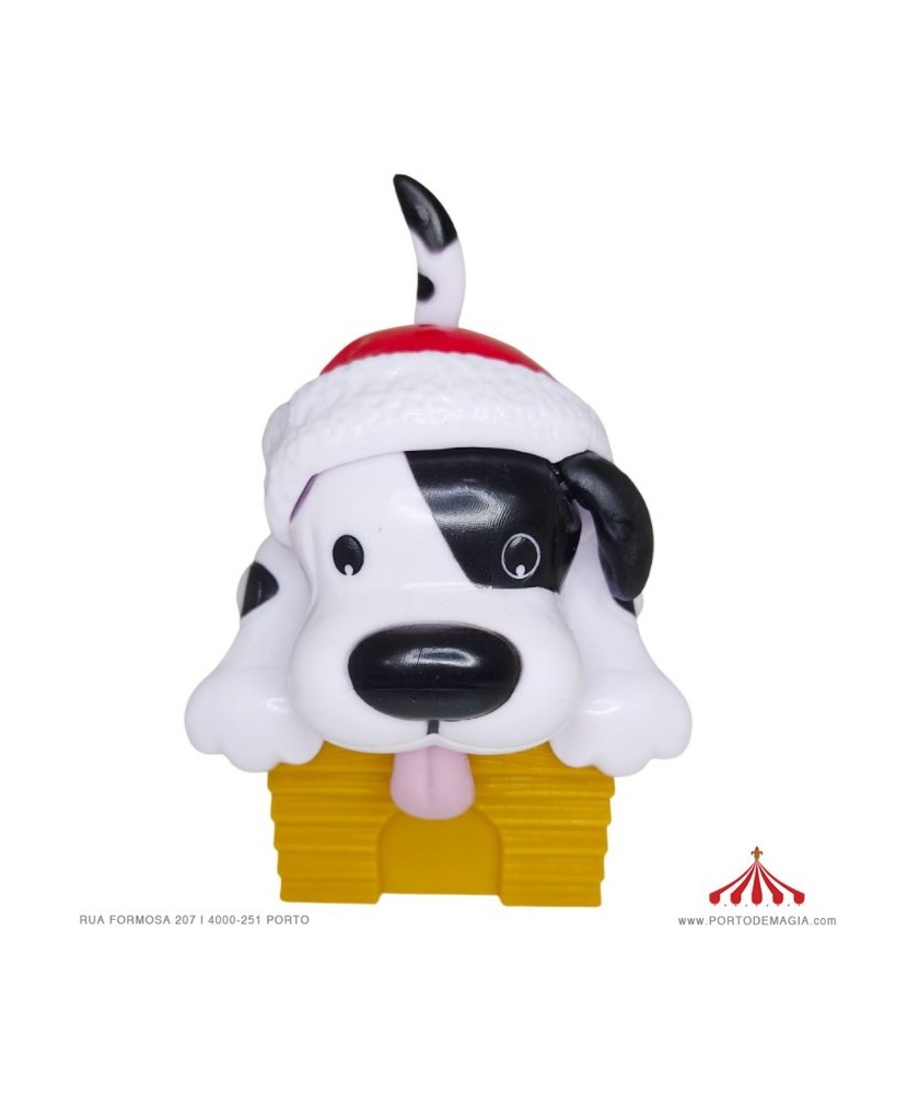 Solar Powered Dog in Santa Hat