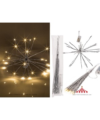 Estrela Prateada com LEDs