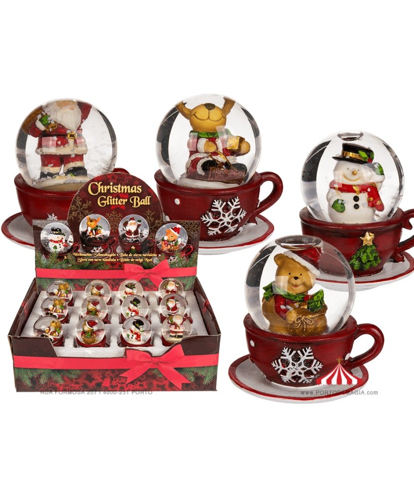 Christmas Snow Globe in a Cup