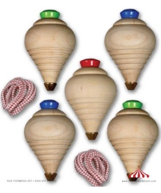 Wooden Spinning Top with...
