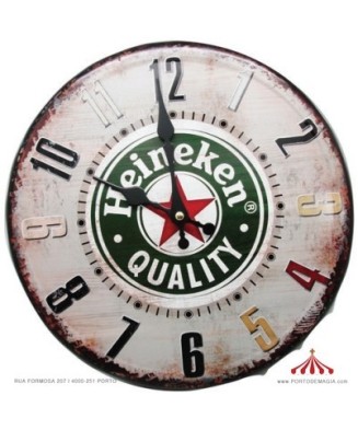 Heineken Metal Wind-Up Clock