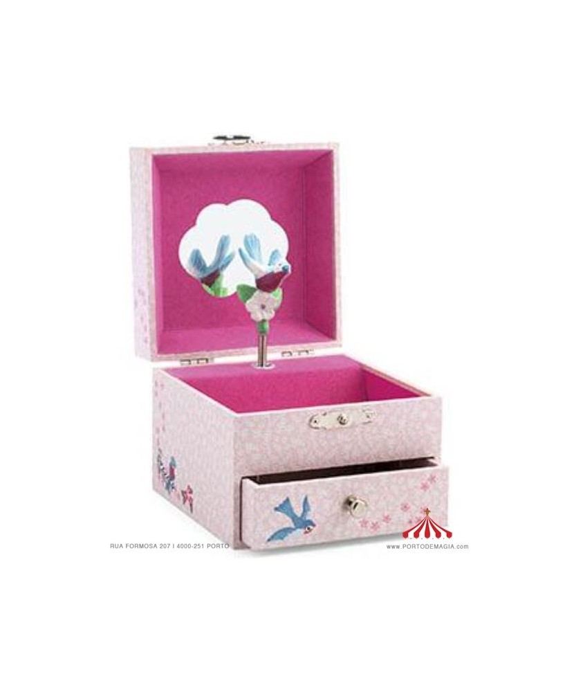 Caja de Música Pájaro y Flor