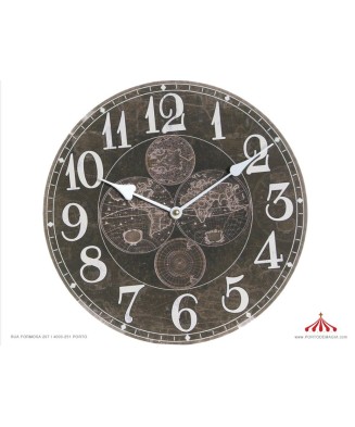 World Map Wall Clock