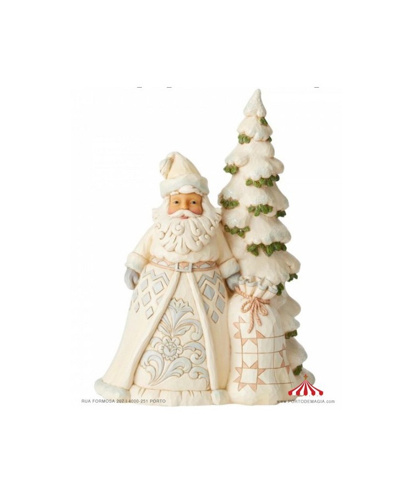 © White Woodland Pai Natal com Arvore - Jim Shore