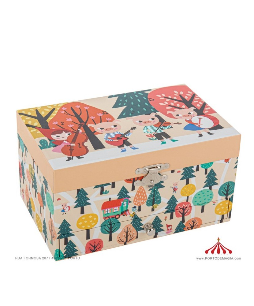 Little Red Riding Hood Rectangular Music Box