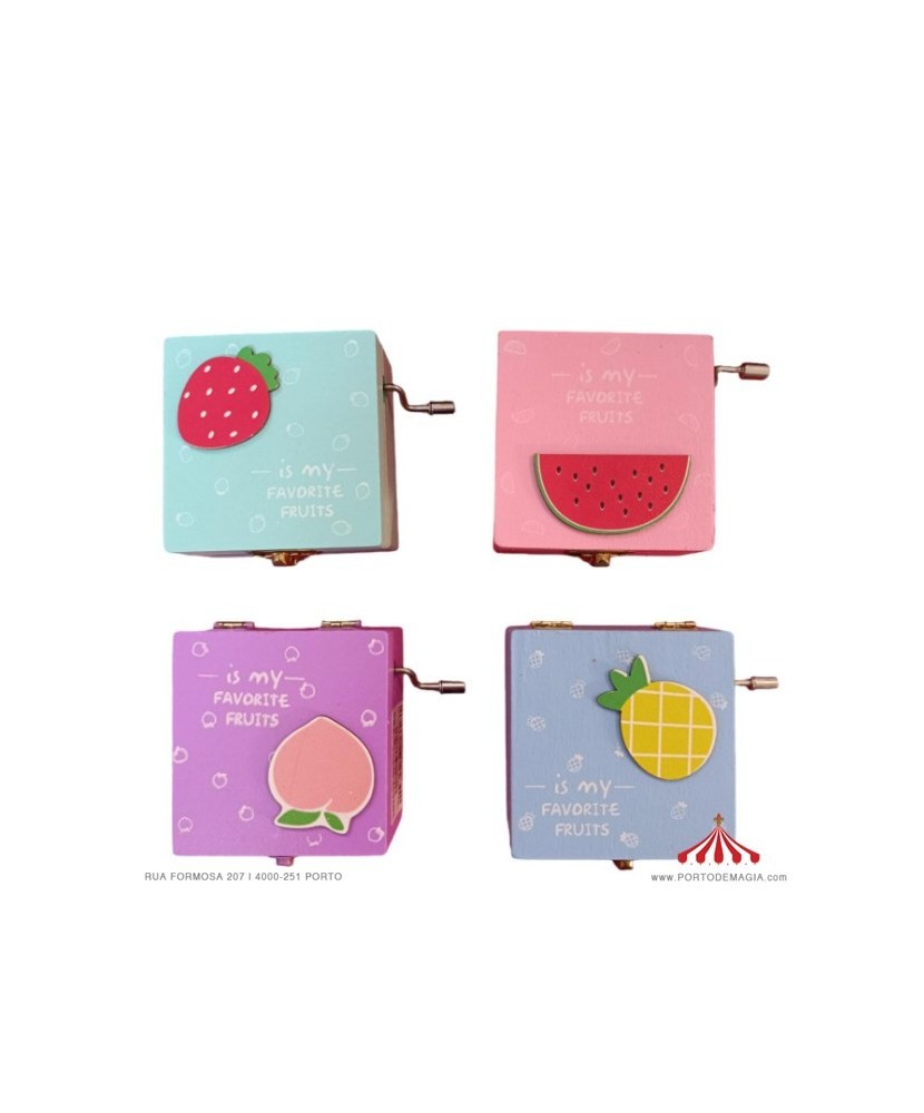 Wooden Organ Music Box - Fruits