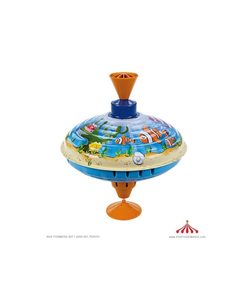 Tin Spinning Top - Marine Animals